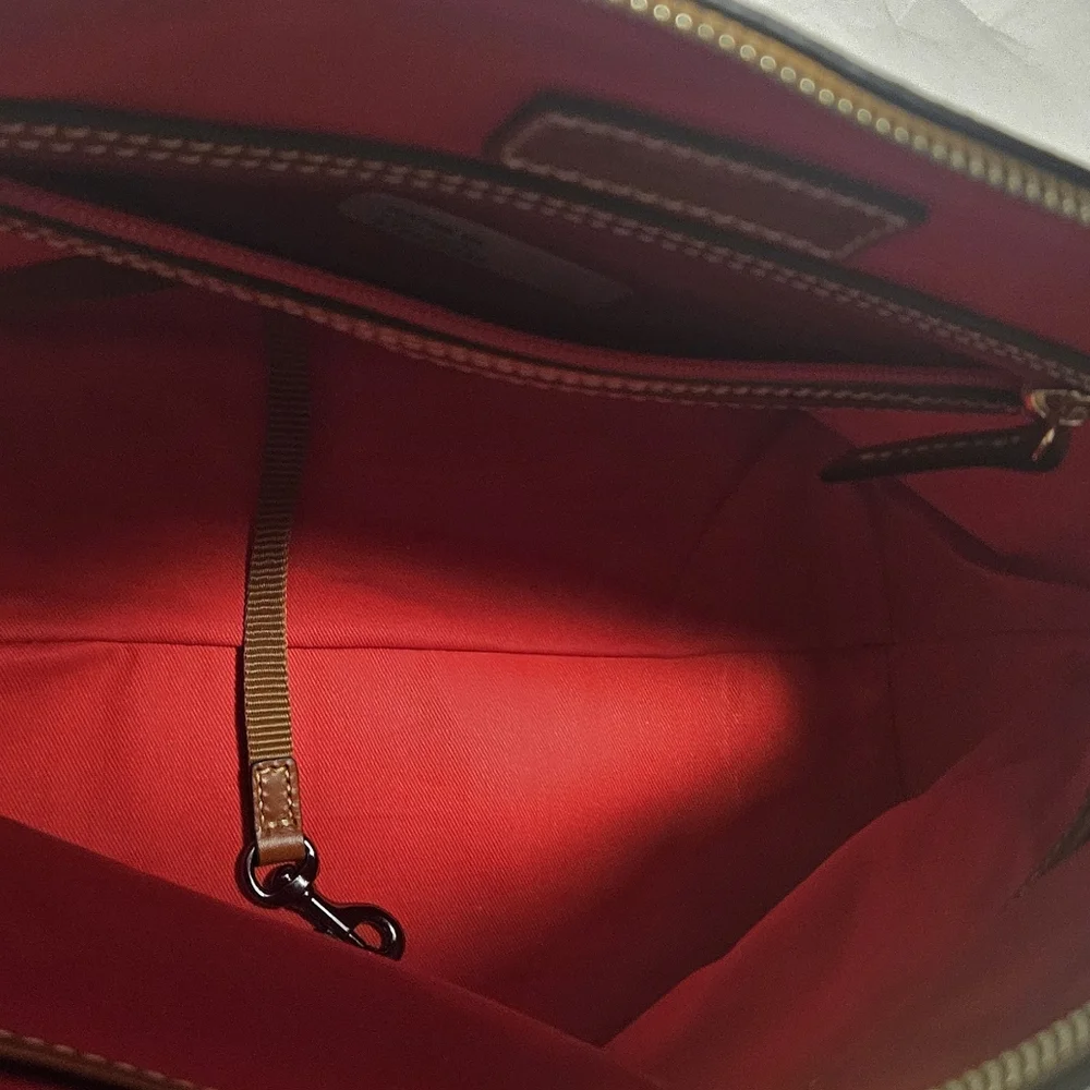 NWT Dooney & Bourke Small Audrey Pebble Grain‎ Leather Satchel: Black & Tan